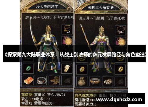 《探索第九大陆职业体系:从战士到法师的多元发展路径与角色塑造》